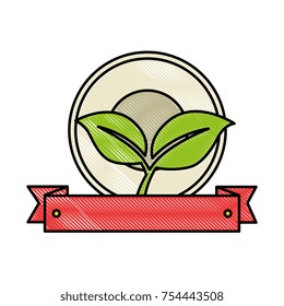 leafs plant isolated icon