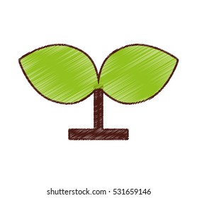 leafs plant isolated icon vector illustration design