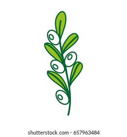 leafs plant wreath icon