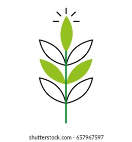 leafs plant wreath icon