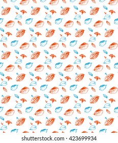 Leafs seamless vector floral pattern. Elegance floral seamless pattern. Background with leafs. Abstract geometric texture. Use for wallpaper, wrapping, invitation, etc.