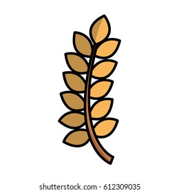 leafs spike isolated icon