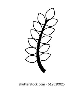 leafs spike isolated icon