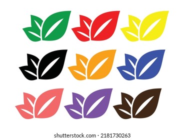 Leafs vector for eco friend logo design 