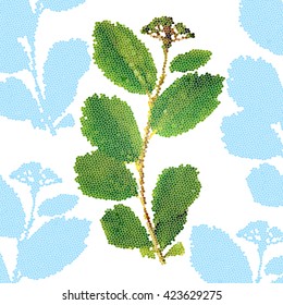 Leafs vector illustration. Elegance floral vector illustration. Background with leafs. Abstract geometric texture. Use for wallpaper, wrapping, invitation, graphics elements, etc.