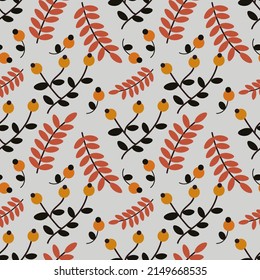 Ilustración vectorial de hojas sin costura.Ideal para textiles, tela, papel envolvente y cualquier impresión.