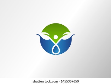 leafs vector logo concept illustration.