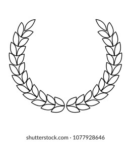 leafs wreath crown icon