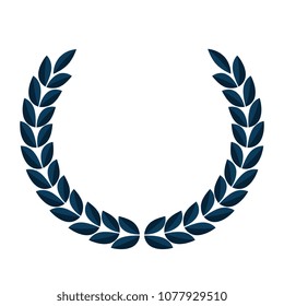 leafs wreath crown icon