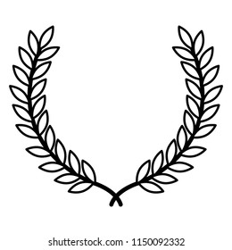 leafs wreath crown icon