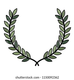 leafs wreath crown icon