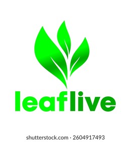 Leaf-shaped logo, representing life and growth, suitable for organizations or companies working in the environmental sector