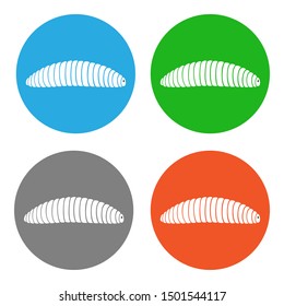 Leafworm, agriculture pest. Icon set. Vector.