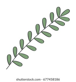 Leafy branch natural icon