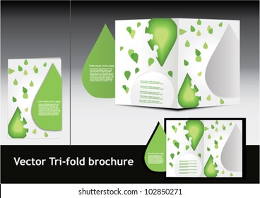 Leafy brochure.vector illustration