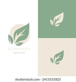 Leafy Chic Contemporary Leaf Symbol