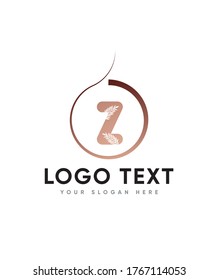 Leafy creative letter type Z logo template, Vector logo for business and company identity 