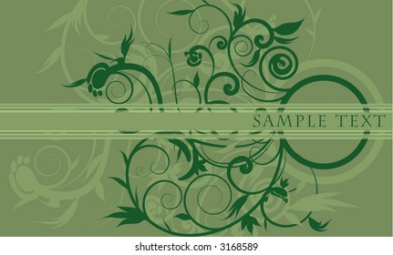 leafy floral design