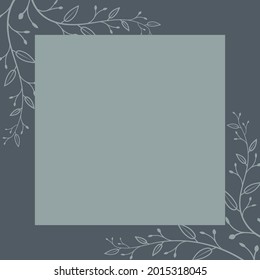 Leafy Frame Card Design. - Vector.