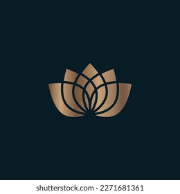 Leafy, gold motif design. Vector