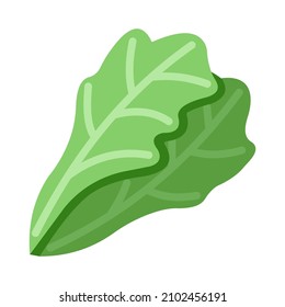 Leafy green flat icon emoji isolated on white background