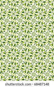 Leafy green nature background (tiles seamlessly)