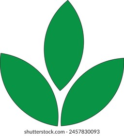 leafy icon for logo or apps or multiple purposes