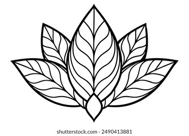 Leafy Luxury Pattern Line Art Impressions