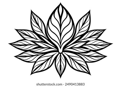 Leafy Luxury Pattern Line Art Journeys