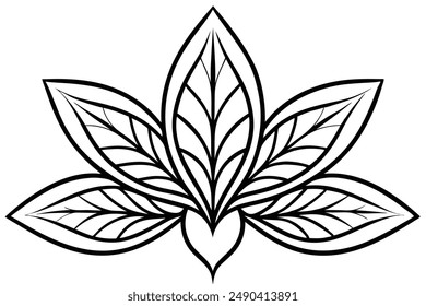 Leafy Luxury Pattern Line Art Explorations