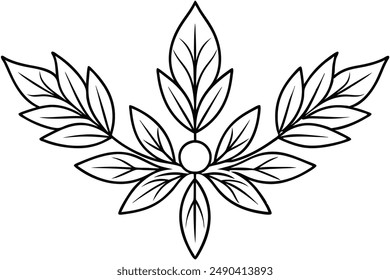 Leafy Luxury Pattern Line Art Designs