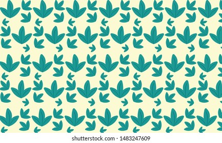 Leafy pattern background in yellow