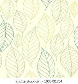 Leafy seamless background 7 - eps10 vector illustration.