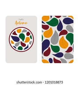 Leafy seamless pattern, menu decor, autumn design