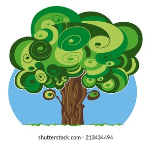 A leafy tree full of life on a sunny day