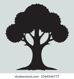 Leafy Tree Icon Nature and Growth Symbol