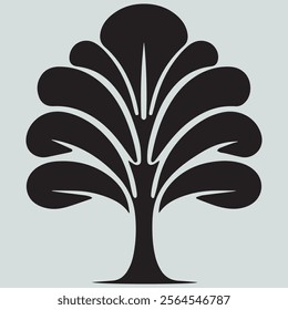 Leafy Tree Icon Nature and Growth Symbol