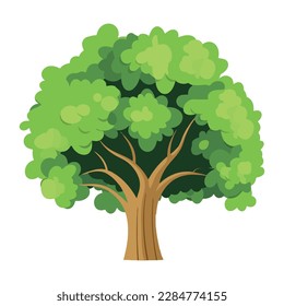 leafy tree plant forest nature icon