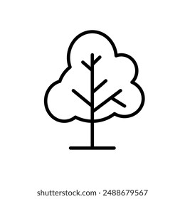 árbol frondoso - icono de Vector