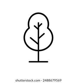 árbol frondoso - icono de Vector