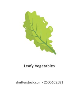 Leafy Vegetables Vector Flat Icon Design illustration Symbol on White background EPS 10 File