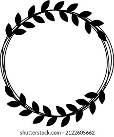 Leafarbene Wreath-Dekorative Grenz-Laurel-Blätter-Rahmen
