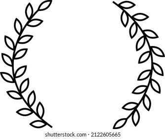 Leafy Wreath Decorativo Laurel de borde deja marco