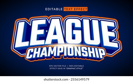 League championship 3d editable text effect