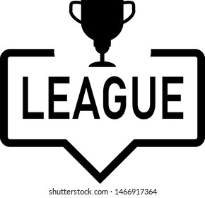 League Cup Trophy bubble speak icon trendy flat design