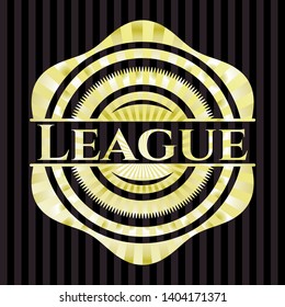 League gold shiny emblem. Vector Illustration. Detailed.