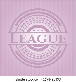 League pink emblem. Vintage.