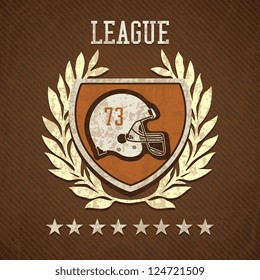 League Shield of american football, on  brown background