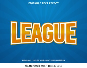 league text effect template with bold and abstract style use for logo and business brand
