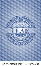 Leak blue polygonal emblem.